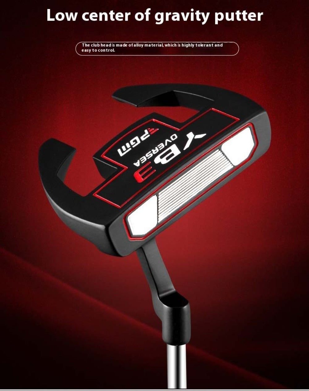 PGM Golf Club Putter Right Handed Mallet Loft 3 Degree for Golfers Men and Women Golf Push Rod Sports Outdoor Indoor Home