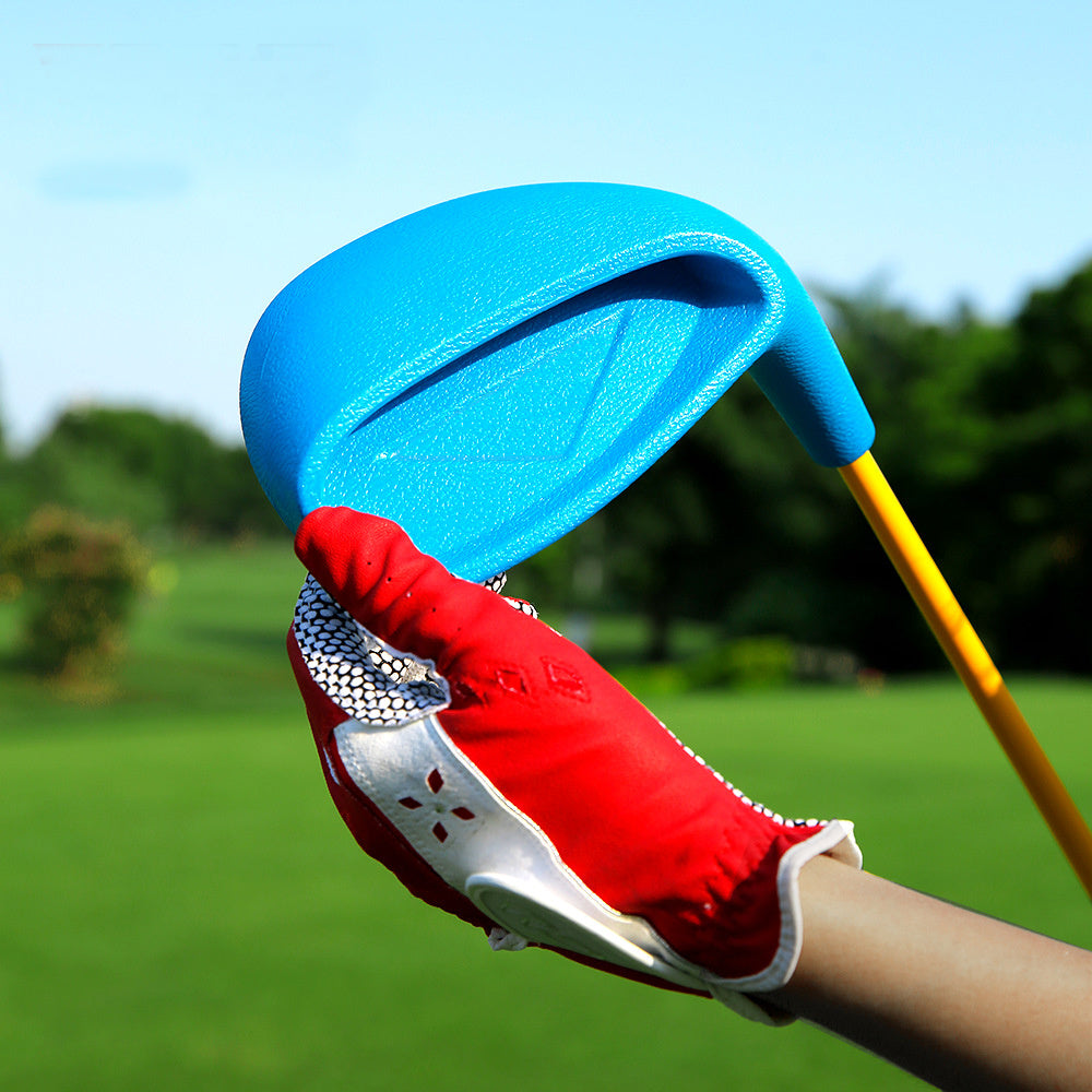 PGM #7 Junior Golf Club Iron with Plastic Head Carbon Rod Practice for Coaching Teaching Children Boys and Girls in Single Clubs (3-5Y,Blue)