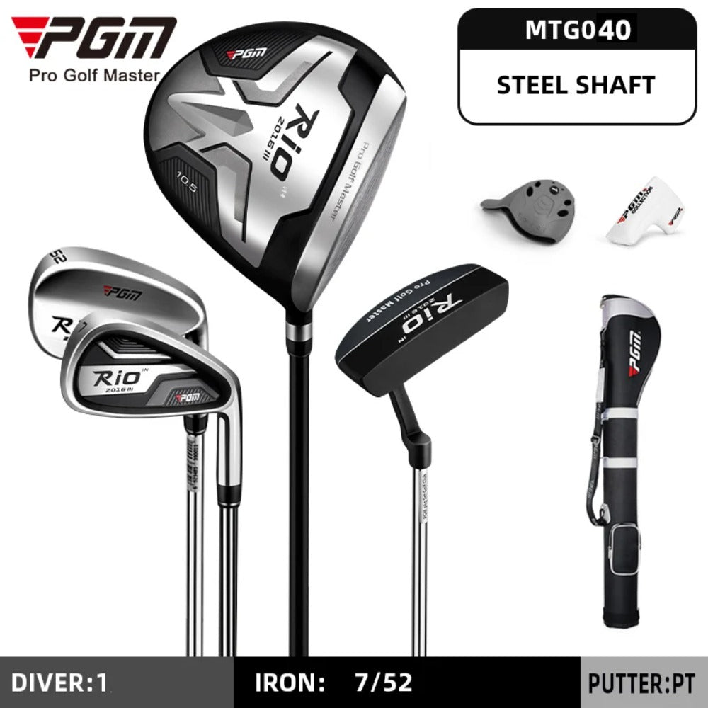 PGM Beginner Professional Golf Clubs Set Premium 460cc Black Golf Clubs