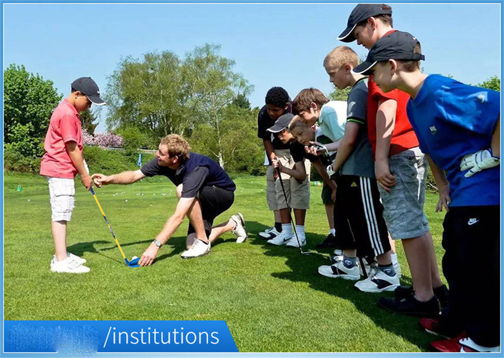 PGM #7 Junior Golf Club Iron with Plastic Head Carbon Rod Practice for Coaching Teaching Children Boys and Girls in Single Clubs (3-5Y,Blue)