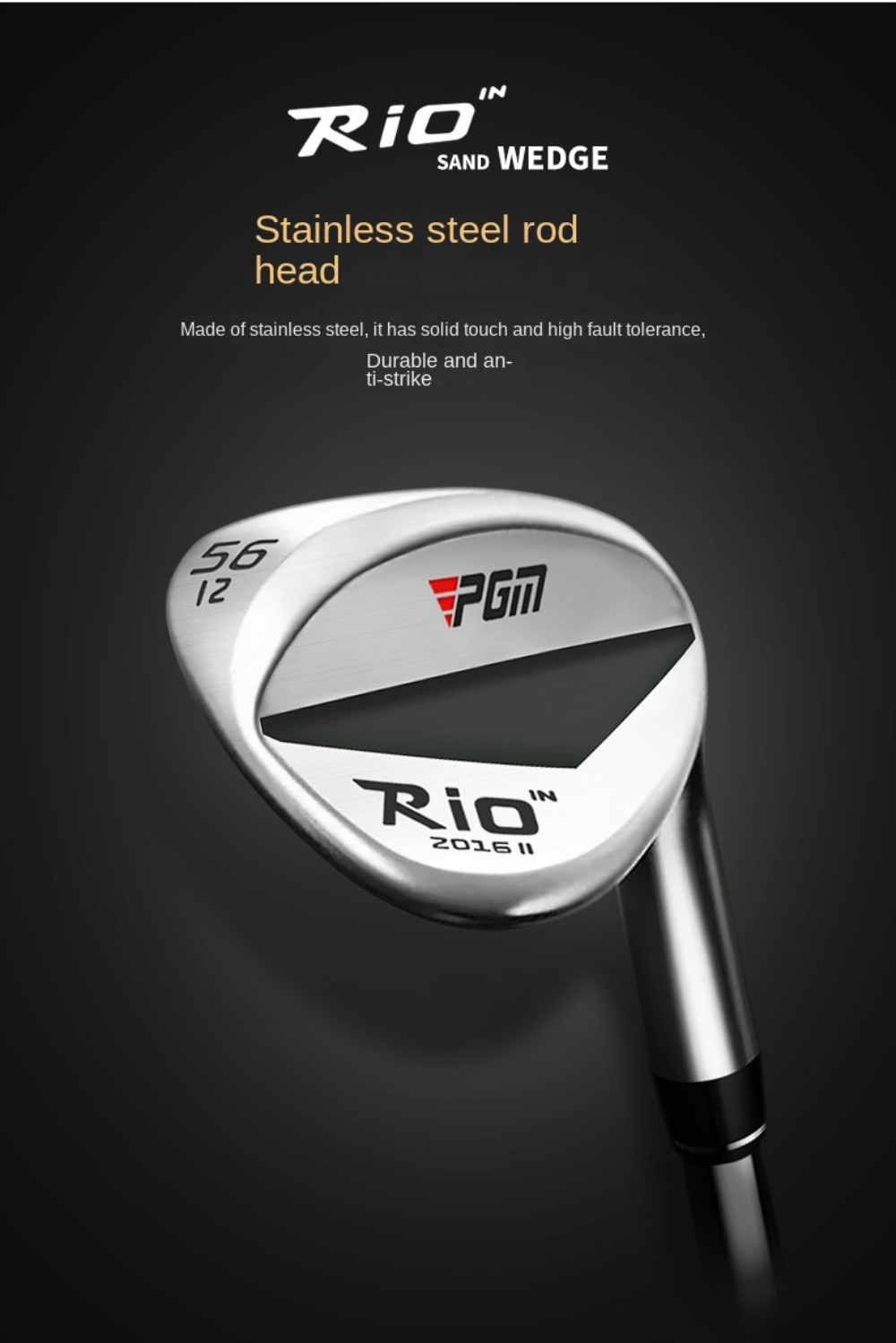 PGM Golf Sand Wedge with Wide Bottom 52/56/60 Degree - Perfect for a Confident Shot on Any Sand or Rough Surface