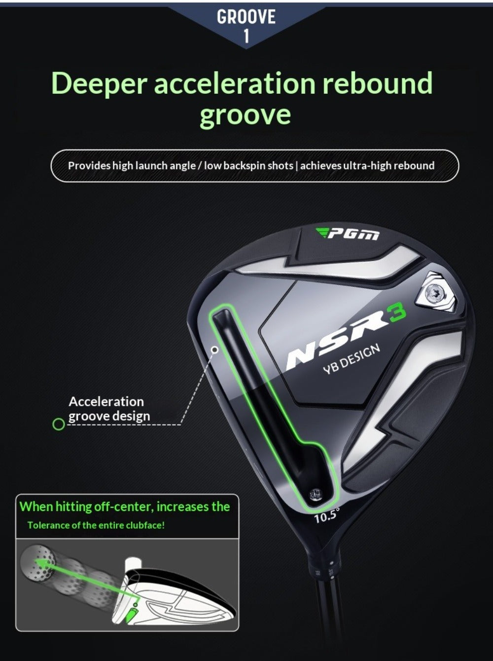 PGM Golf Driver Left Handed No.1/3/5/iron Wood Club with Carbon Rod Golf Club Wood Golf Hybrid Include Headcover LH Men Golfers