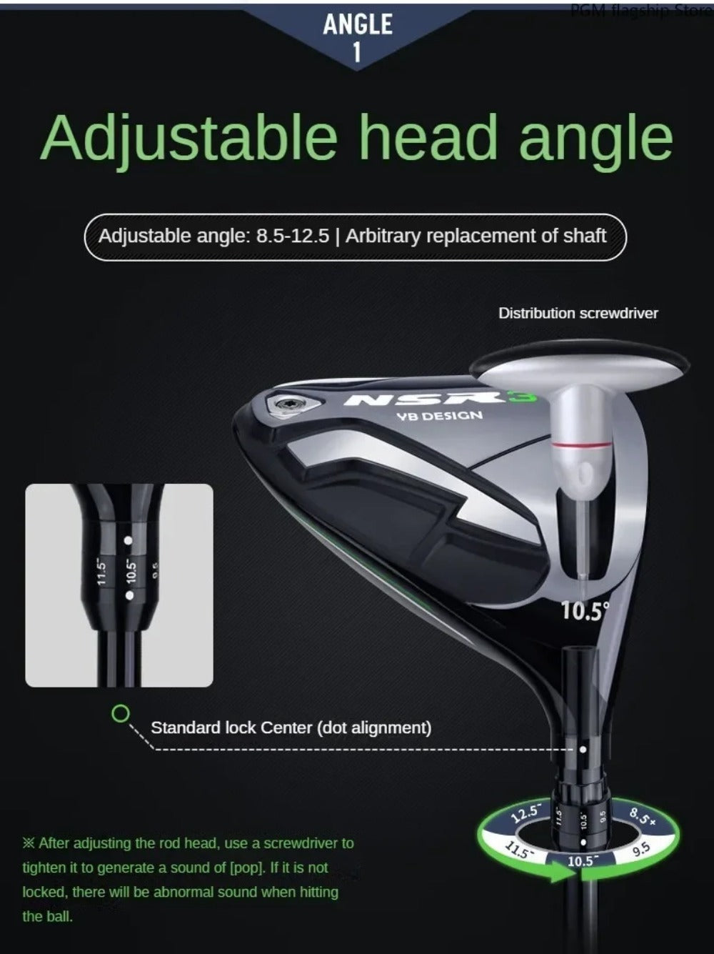 PGM NSR3 Men Golf Clubs #1/3/5/4H R/S Iron Wood Driver Titanium Alloy Ultra-light Right Hand Golfers Angle Adjustable