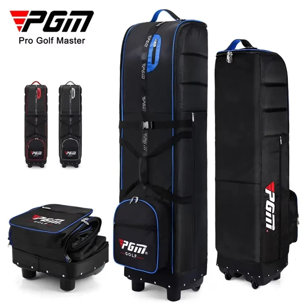 PGM Golf Travel Plane Bags with Wheel thicken Straps Foldable Golf Club Travel Cover for Airlines Golf Aviation Bag