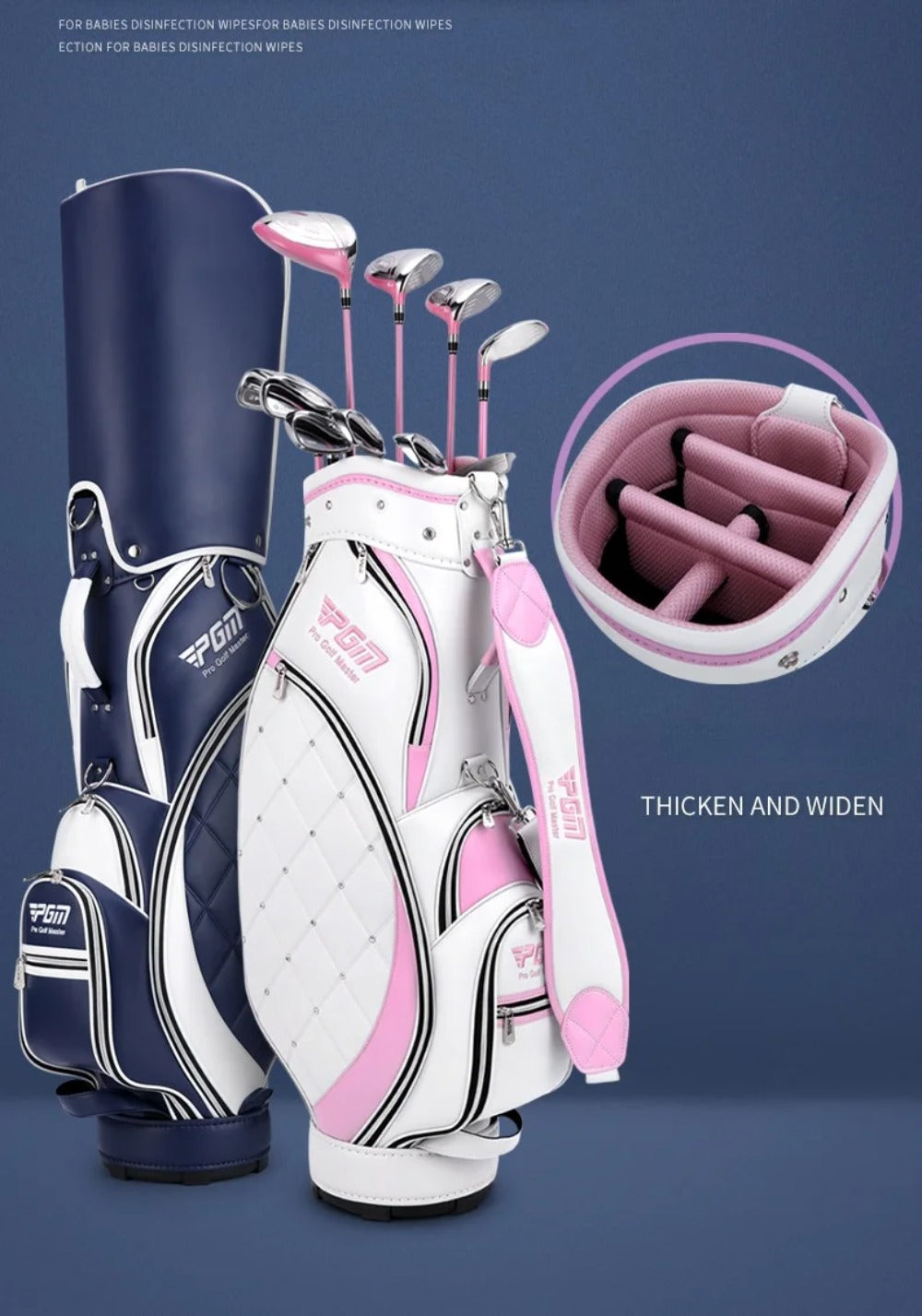 PGM Women Golf Bag High Quality Light TPU Golf Clubs Bag 2 Colors In Choice Waterproof Cloth Ball Bag GOLF Wear Resistant