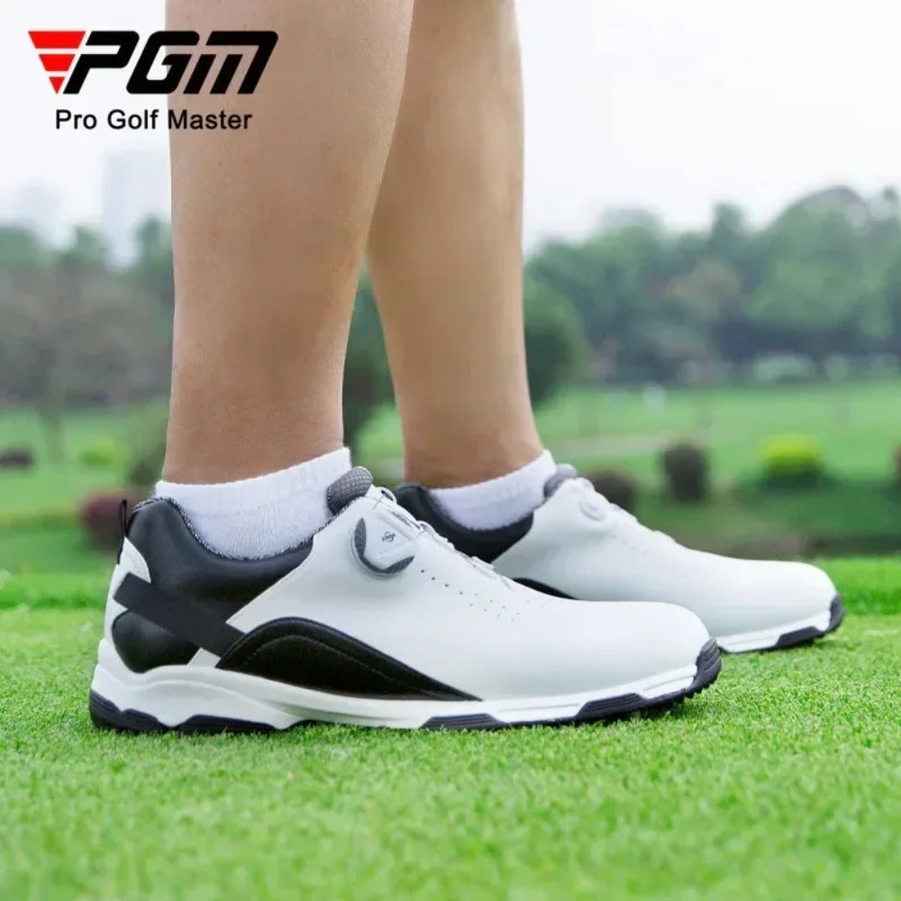 PGM Golf Shoes Men's Waterproof Breathable Golf Shoes Male Rotating Shoelaces Sports Sneakers Non-slip Trainers
