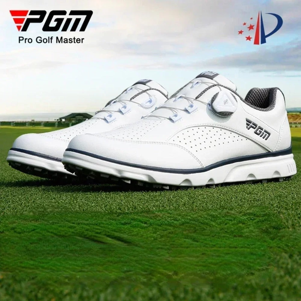 PGM Men Golf Shoes Knob Shoelaces Anti-side Slip Waterproof Men's Sports Shoes Sneakers