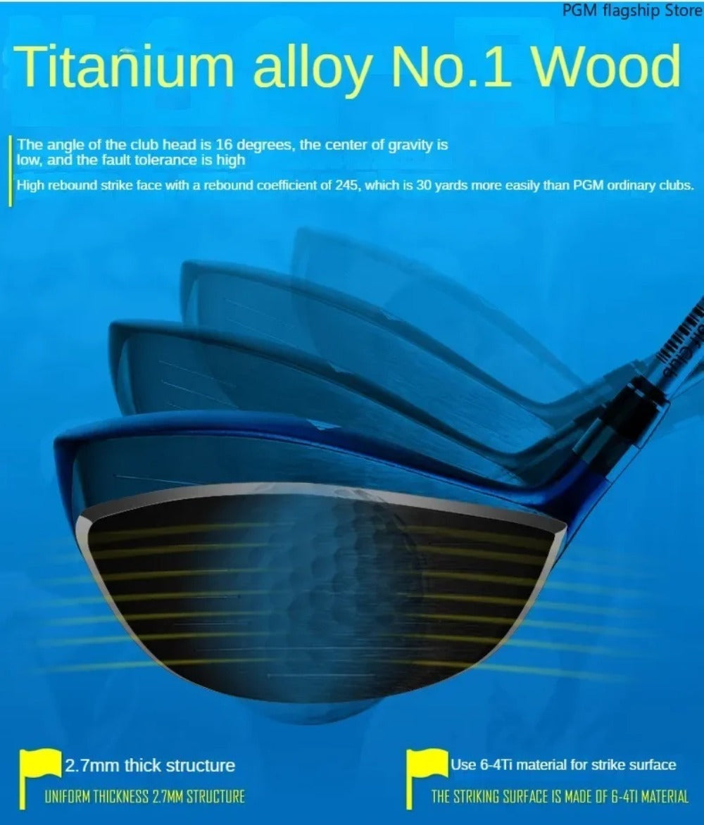 PGM 16 Degree Golf Driver #1 Wood Right Handed Junior Flex Graphite Shaft High Handicap Golf Club Wood for Golf Sports