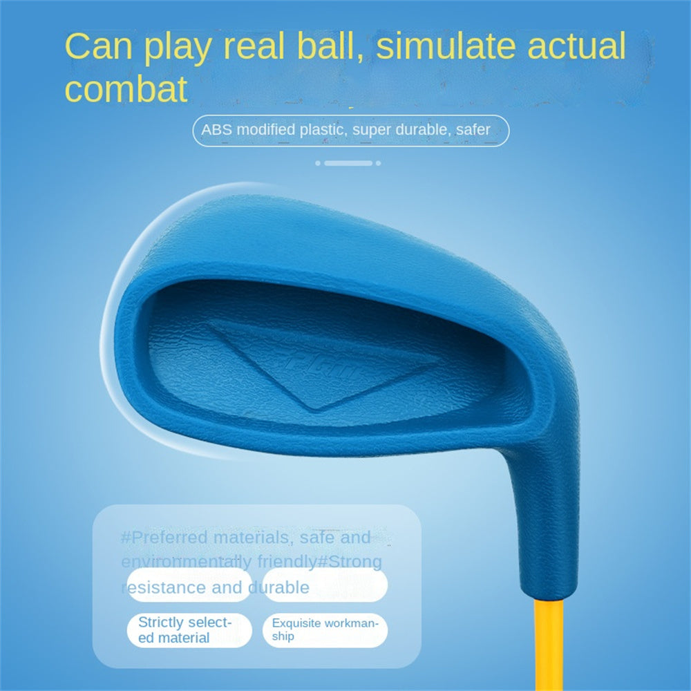 PGM #7 Junior Golf Club Iron with Plastic Head Carbon Rod Practice for Coaching Teaching Children Boys and Girls in Single Clubs (3-5Y,Blue)