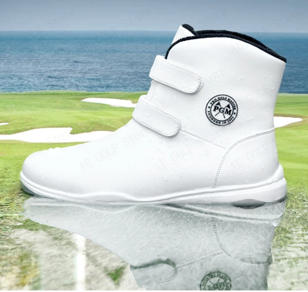 PGM Women's Golf Shoes Autumn Winter Waterproof Casual Boots Wear Anti-slip Sneakers Fleece Lining Women's Sports Shoes