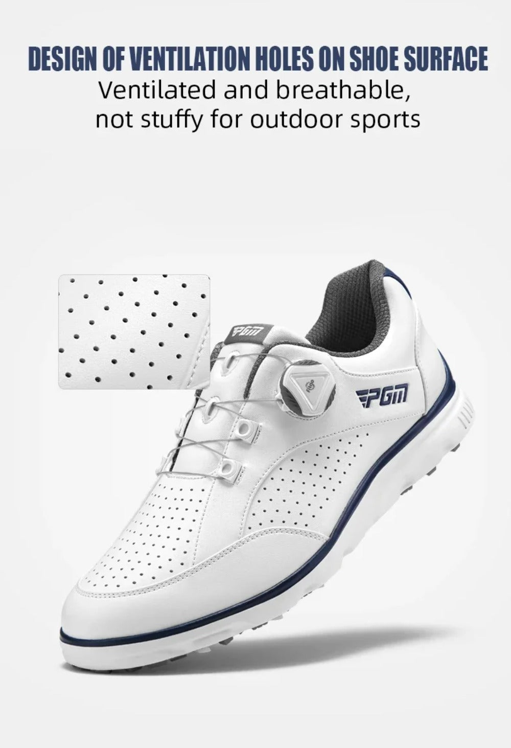 PGM Men Golf Shoes Knob Shoelaces Anti-side Slip Waterproof Men's Sports Shoes Sneakers