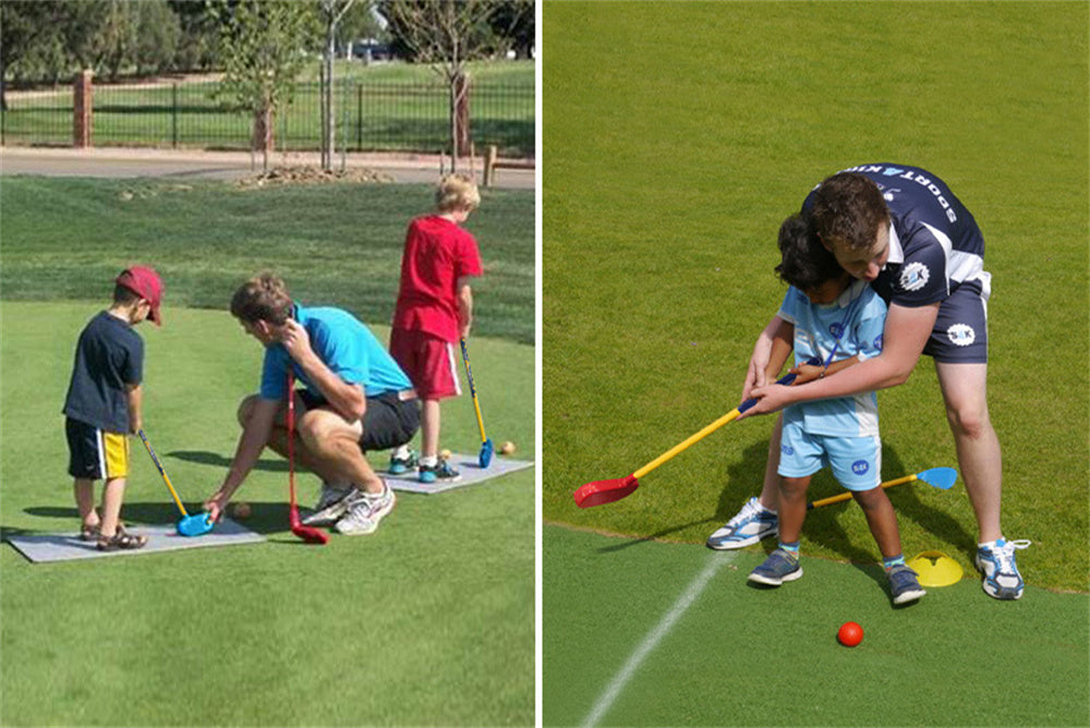 PGM Junior Golf Push Rod with Large Hitting Surface for 3-12 Kids Boys Girls Beginner Practice Golf Club Blade Putters