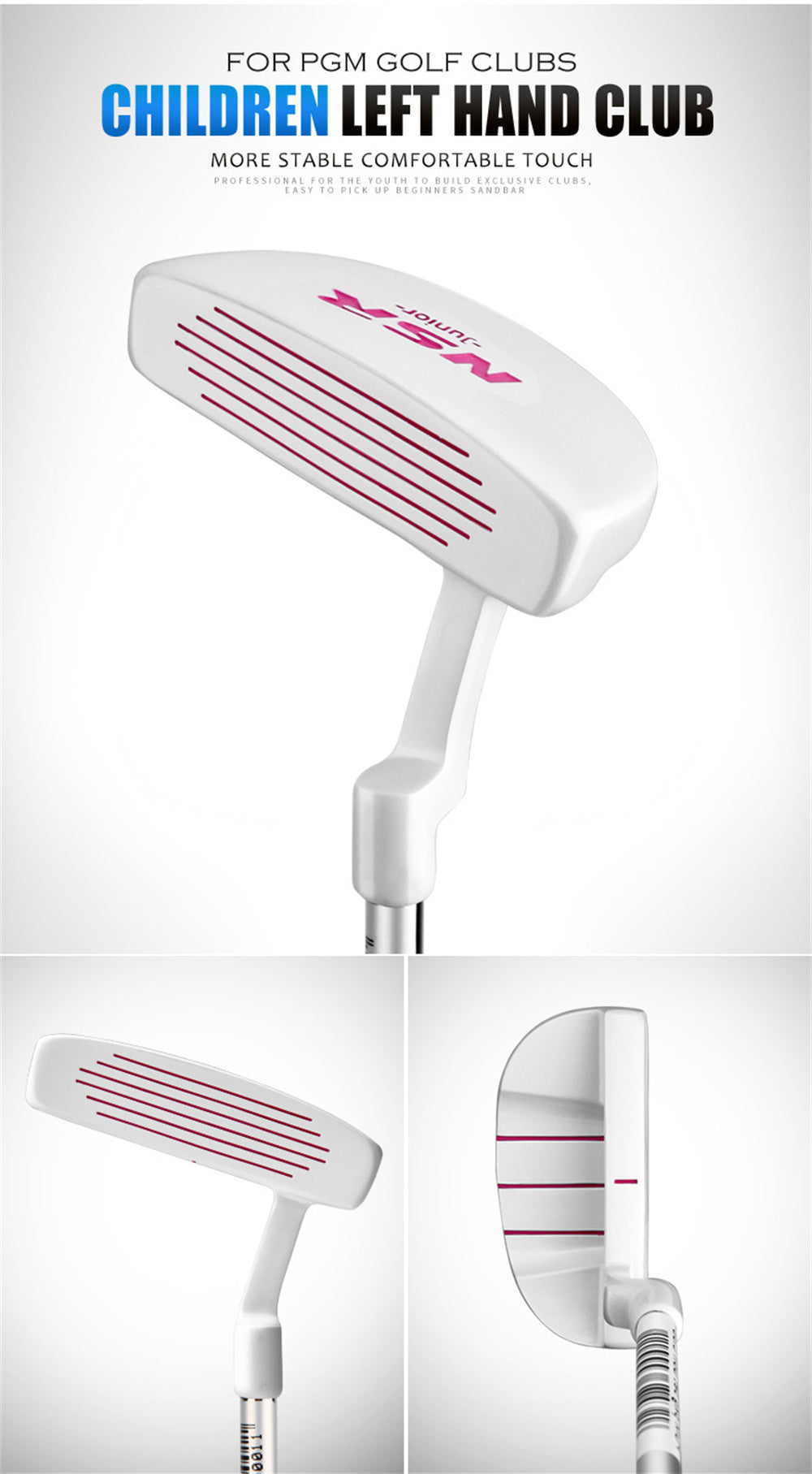 PGM Golf Club Putters for Left Handed Kids Beginners Boy Girl Golf Push Rod