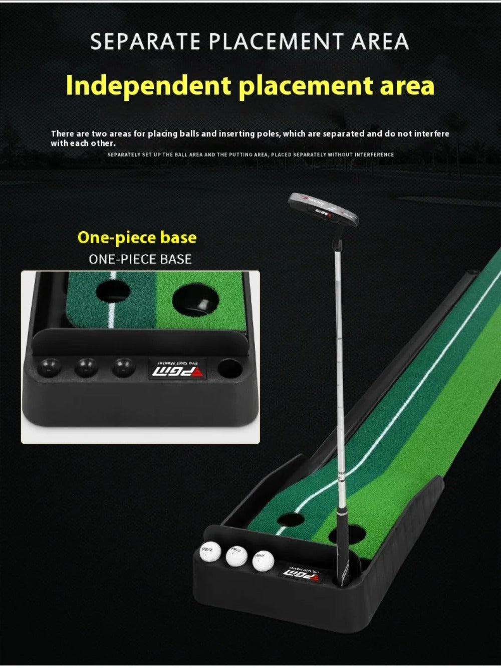 PGM 2.5m/3m Golf Practice Equipment Indoor Putter Golf Practice Equipment Rubber Bottom Putter Golf Equipment