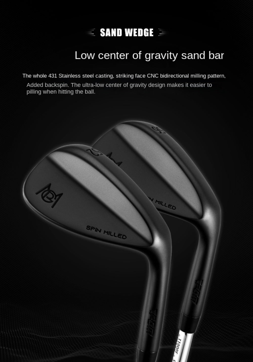 PGM 52/56 Degree Golf Sand Wedges with Stainless Steel Shaft for Right Handed Mens and Womens Golfers Sports