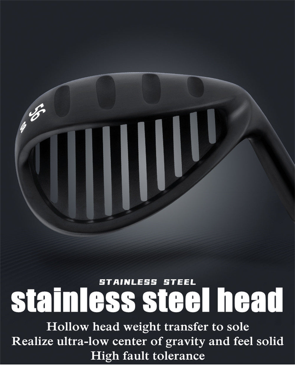 PGM Golf Sand Wedge Clubs Stainless Steel Hollow Face 56°/60° Wedge Sand Rod Low Center of Gravity Golf Training Clubs