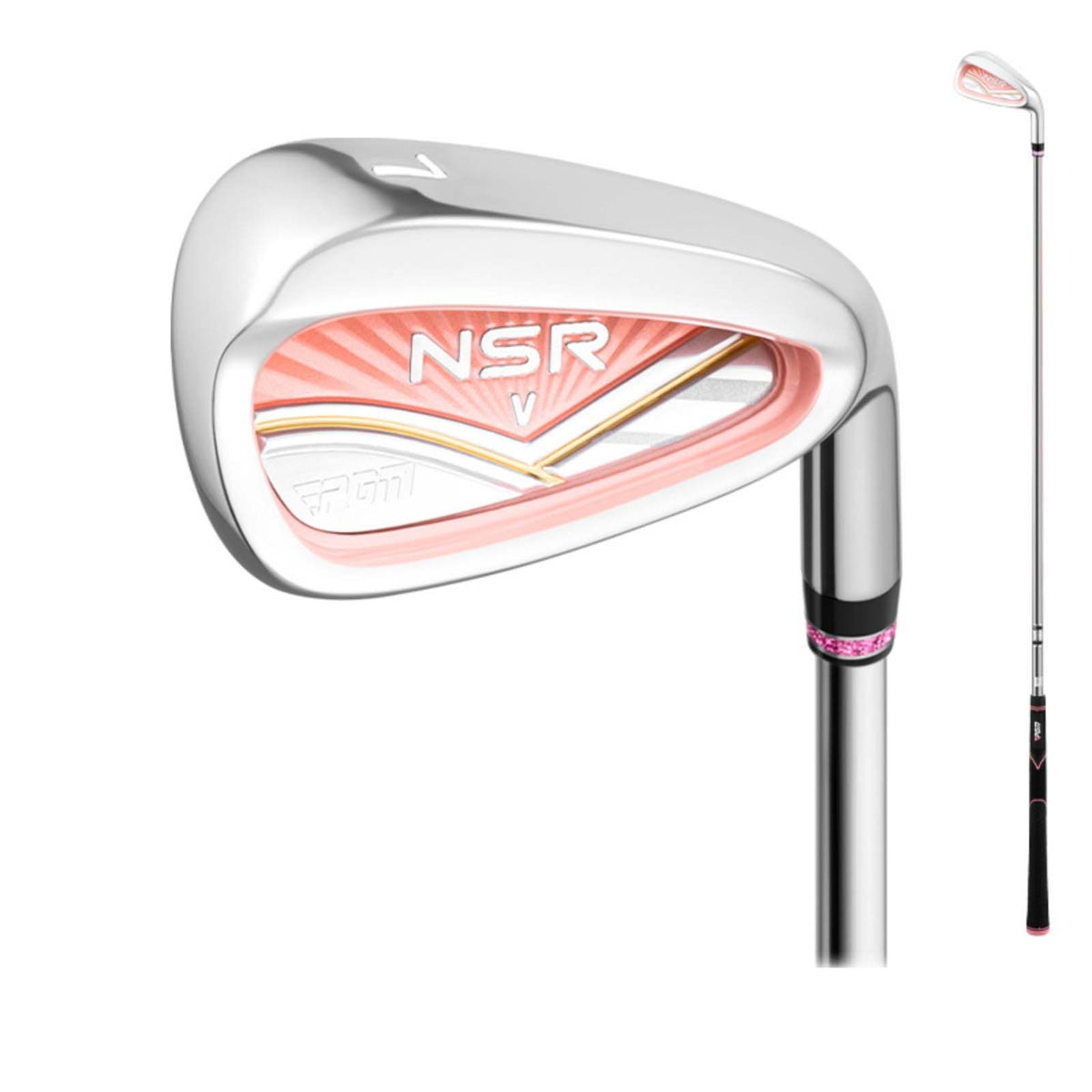 PGM Women Golf Club Iron Single #7 Iron Professional Practice for L-grade Loft 32 Degree RH Carbon Stainless Steel Rod Head