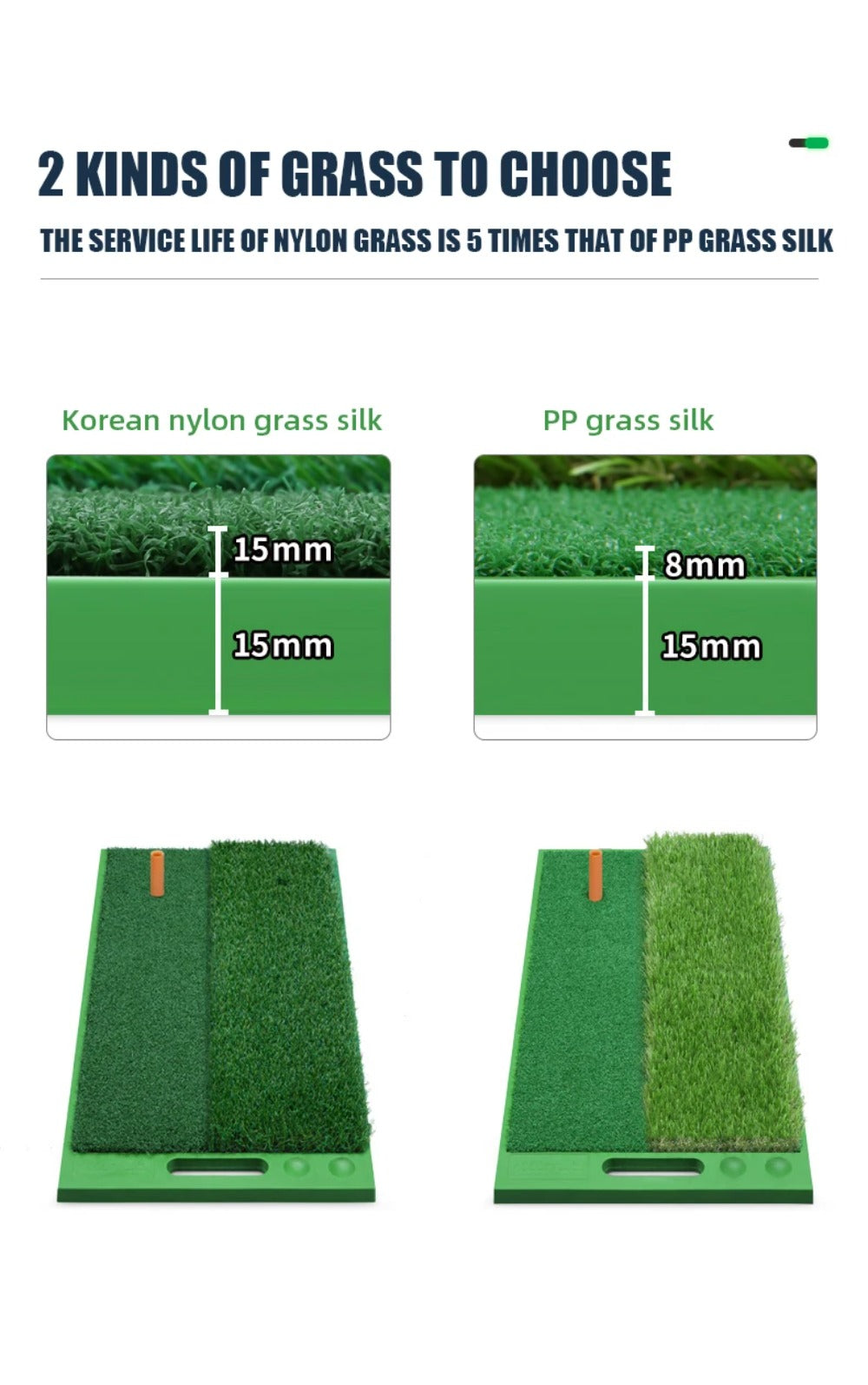 PGM Mini Golf Hitting Mats 30*60cm Golf Carpet Mat Training Aids