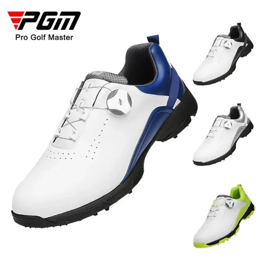 PGM Golf Shoes Men's Waterproof Breathable Golf Shoes Male Rotating Shoelaces Sports Sneakers Non-slip Trainers