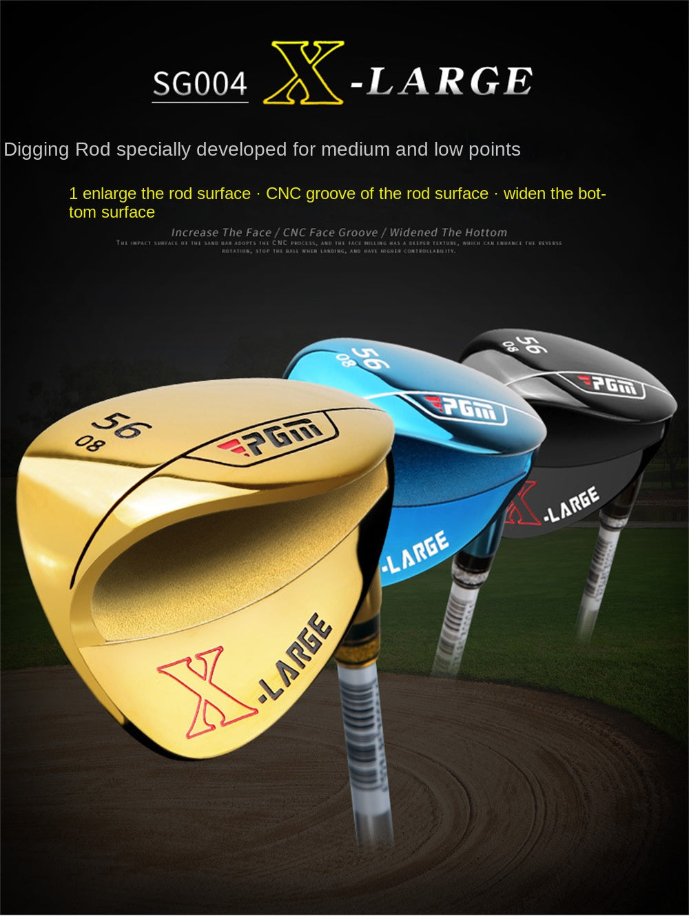 PGM Professional Golf Club Wedges Right-Handed Men Women Golf Sand Wedge with 56/60 Degree Loft Golf Clubs Sports