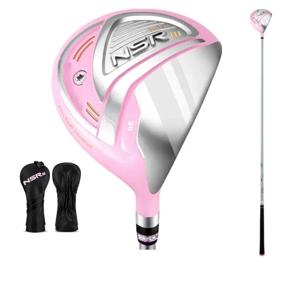 PGM NSR III Golf Clubs for Women Right Handed No.1/No.3/No.5 Hybrid Wooden Club Titanium Golf Driver Carbon Shaft High Rebound with Headcover