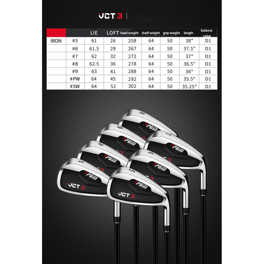 PGM #5/6/7/8/9/PW/SW Irons Golf Clubs Men Stainless Steel or Graphite Shaft Golf Iron Putter Wedges Beginner's Club
