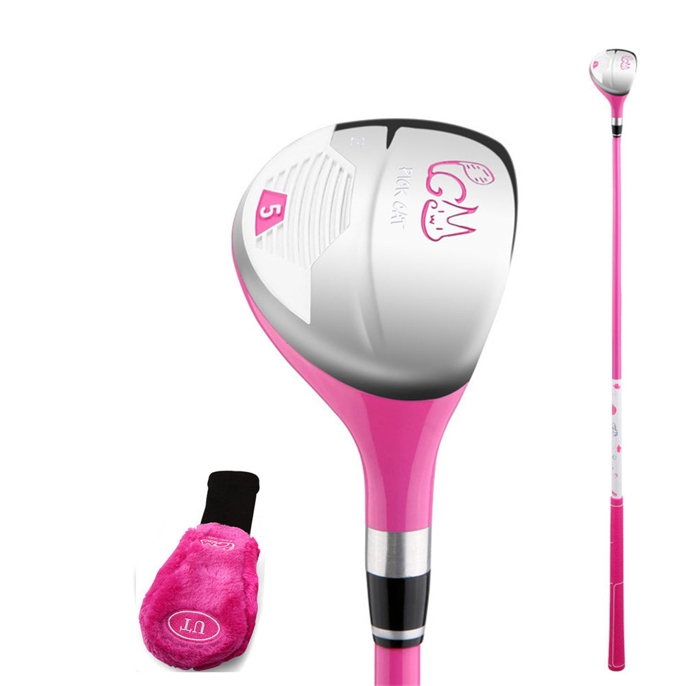 PGM 1#/5# Wood Golf Clubs Right Handed Junior Boys Girls Golf Drivers Hybrid Iron Wood Pole Coach Carbon Shaft with Headcover