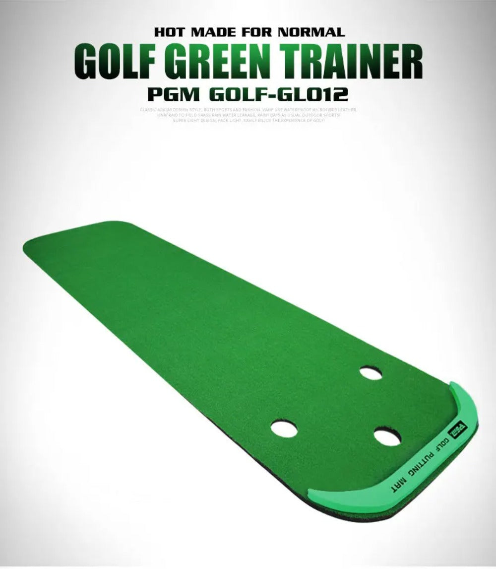 PGM Golf Portable Green Indoor Golf Puttering Trainer Mini Practice Blanket 3x1m