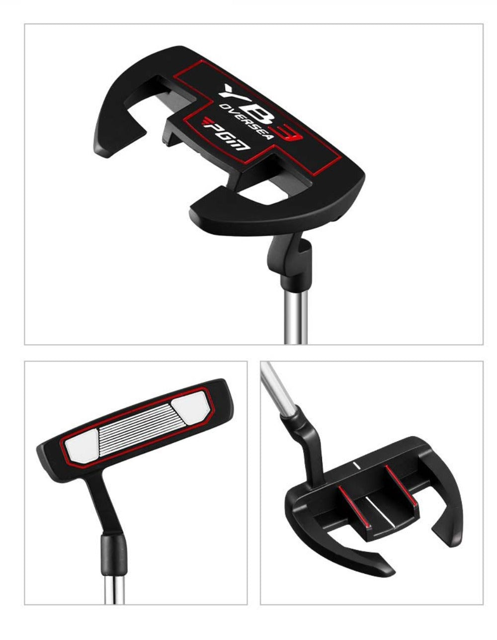 PGM Golf Club Putter Right Handed Mallet Loft 3 Degree for Golfers Men and Women Golf Push Rod Sports Outdoor Indoor Home