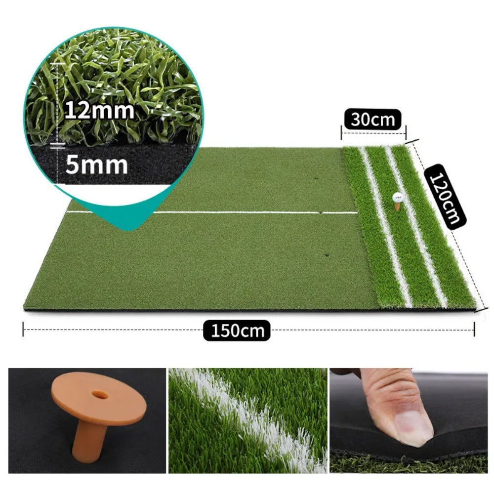 PGM Golf Strike Mats Auxiliary Line Guide Indoor Outdoor Swing Pad 1.2x1.5m