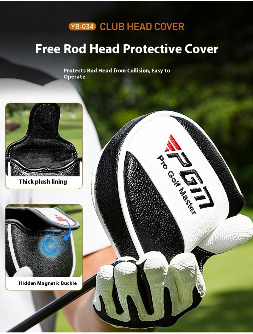 PGM Golf Putter for Right Handed Men and Women Golfers Ball Picking Function with Golf Headcover Golf Mallet Putter