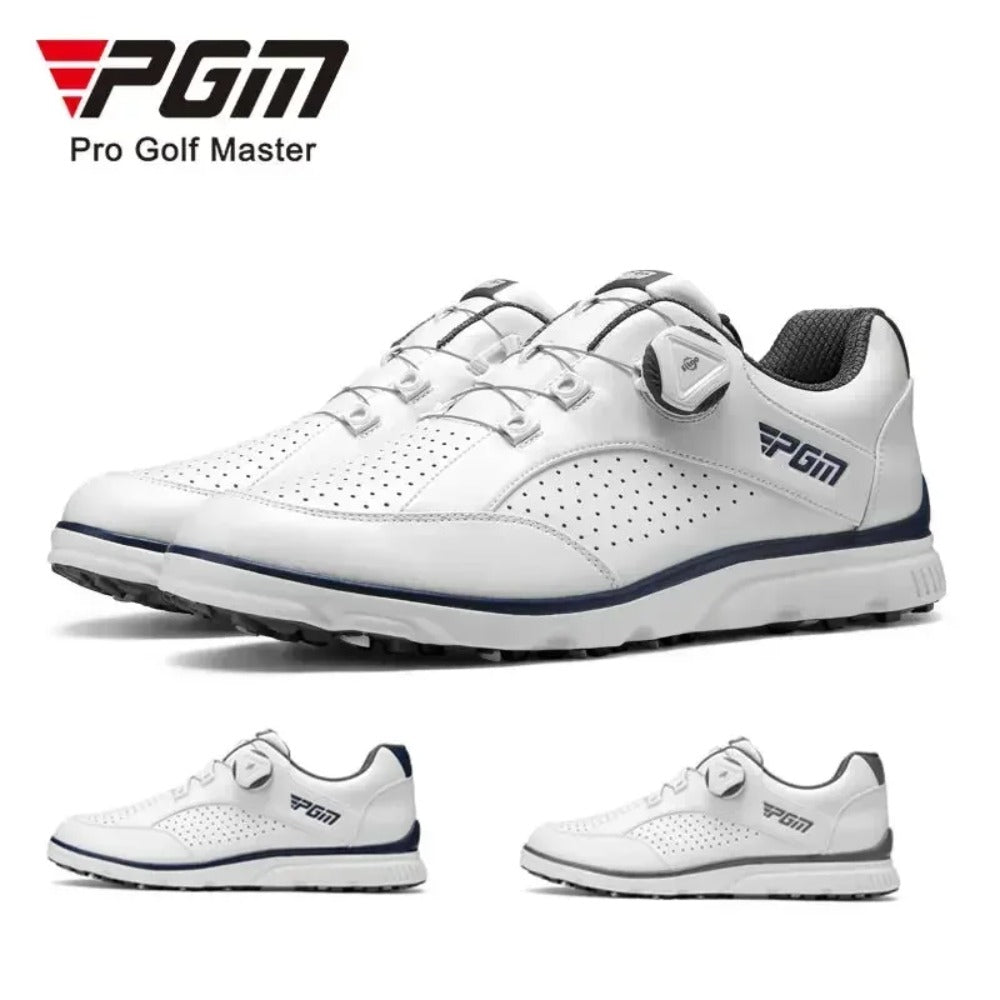 PGM Men Golf Shoes Knob Shoelaces Anti-side Slip Waterproof Men's Sports Shoes Sneakers