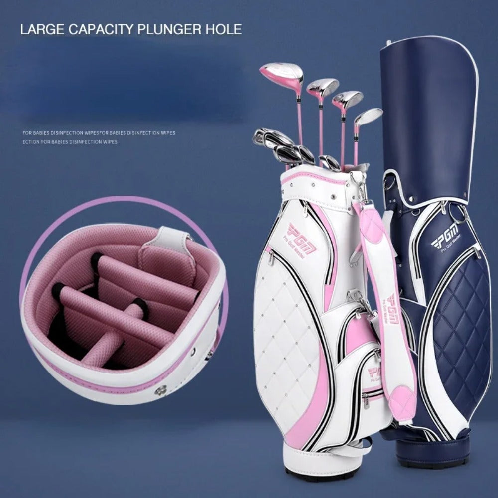 PGM Women Golf Bag High Quality Light TPU Golf Clubs Bag 2 Colors In Choice Waterproof Cloth Ball Bag GOLF Wear Resistant