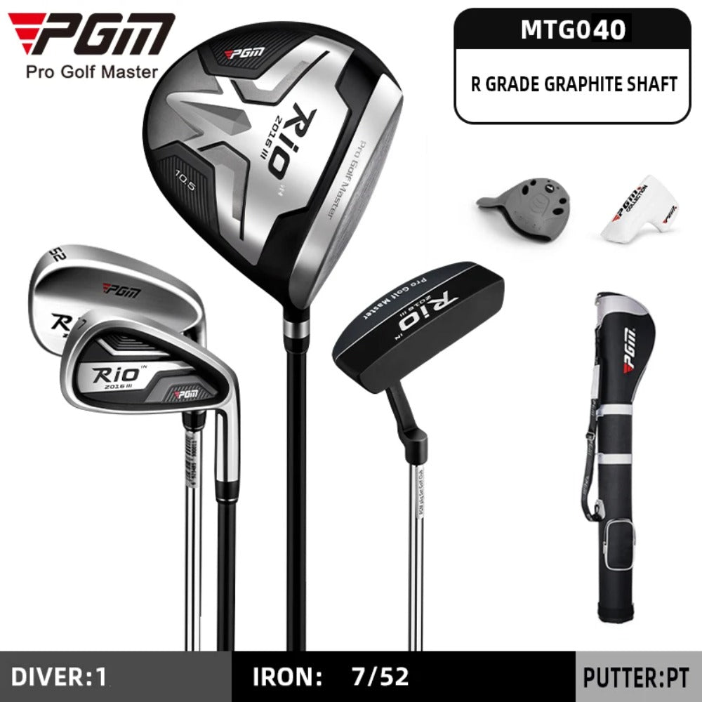 PGM Beginner Professional Golf Clubs Set Premium 460cc Black Golf Clubs