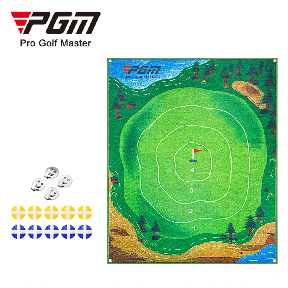 PGM Custom Portable Indoor Golf Swing Mat for Chipping Game & Practice Training Aids