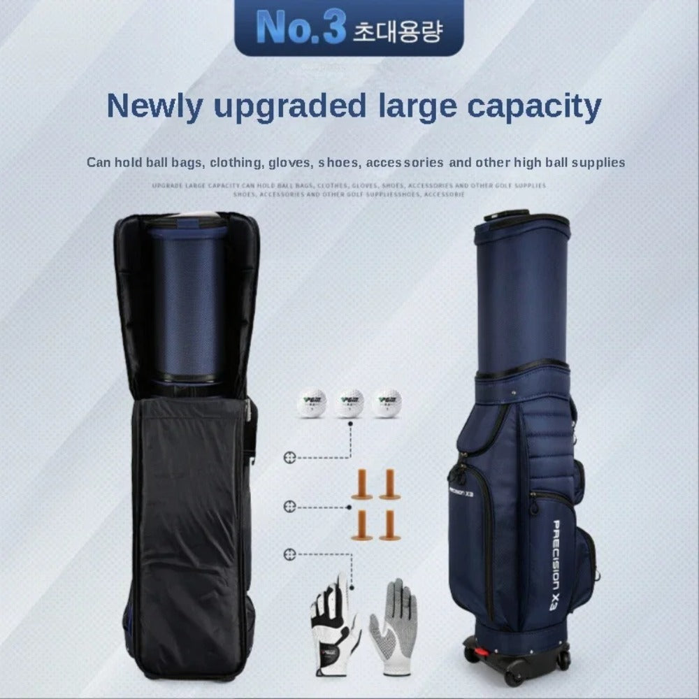 PGM Golf Travel Plane Bags with Wheel thicken Straps Foldable Golf Club Travel Cover for Airlines Golf Aviation Bag