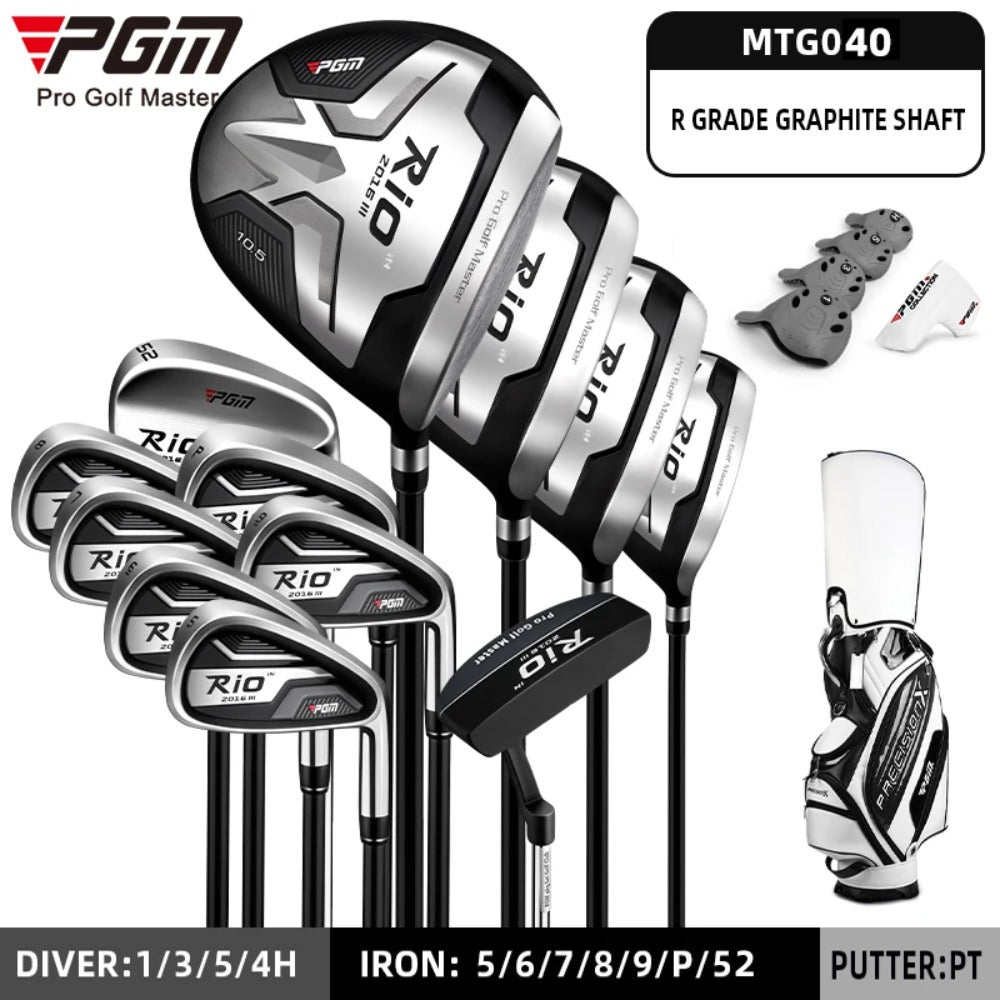 PGM Beginner Professional Golf Clubs Set Premium 460cc Black Golf Clubs